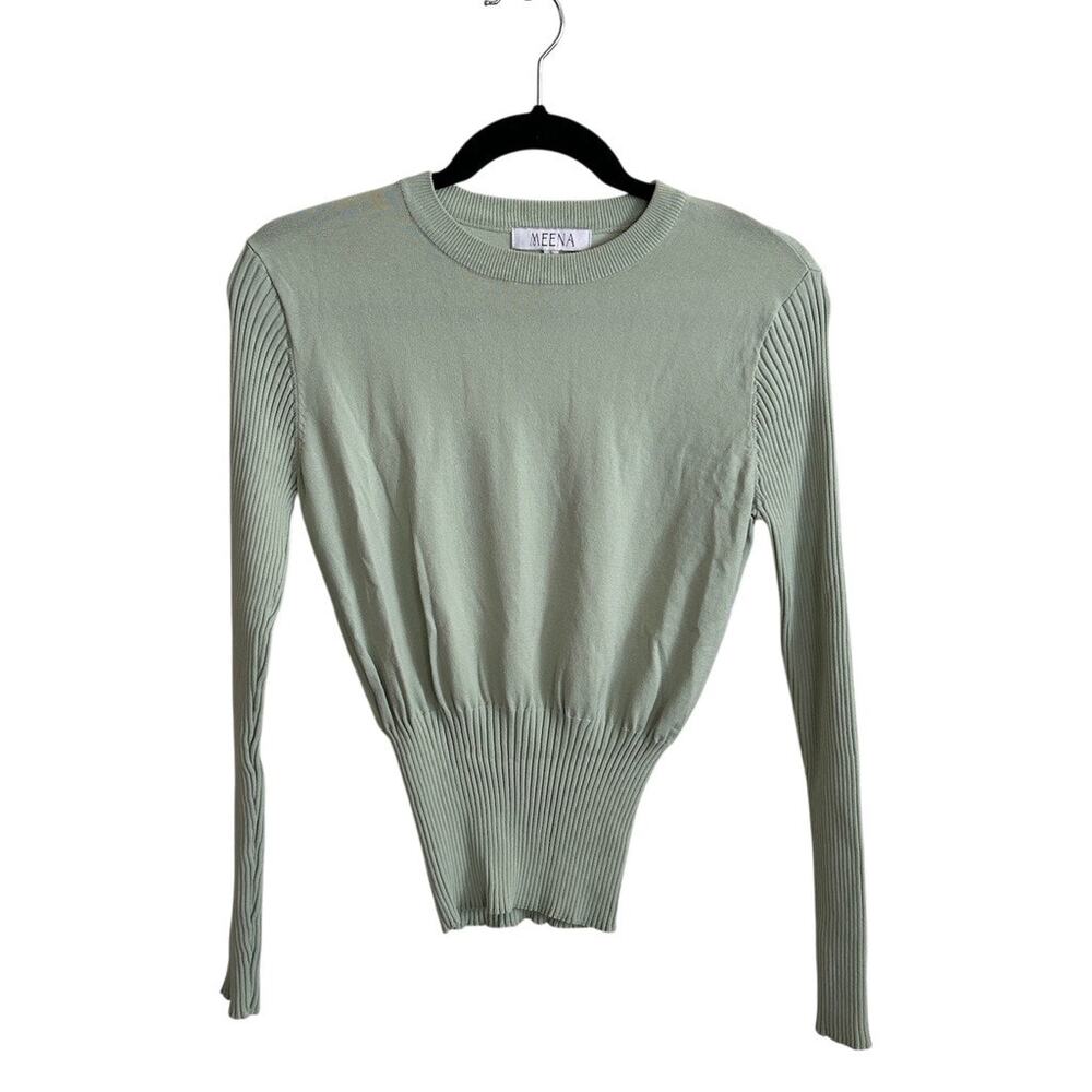 Meena Mint Green Sweater, Size Medium